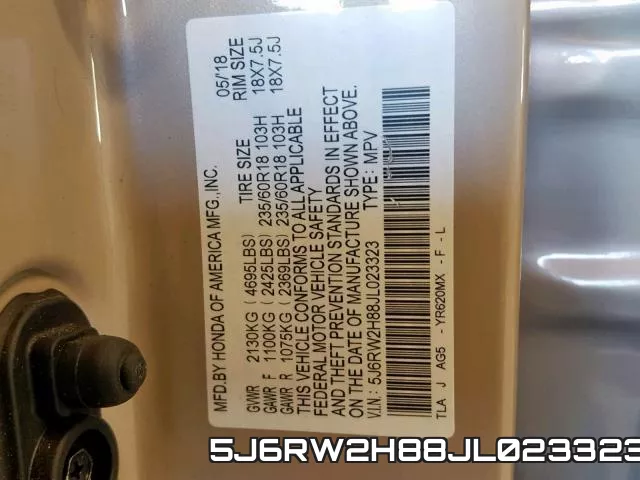 5J6RW2H88JL023323 фото 2