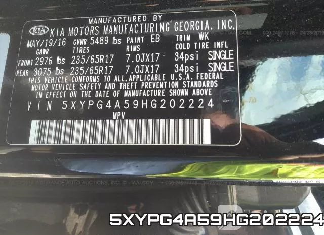 5XYPG4A59HG202224 фото 10