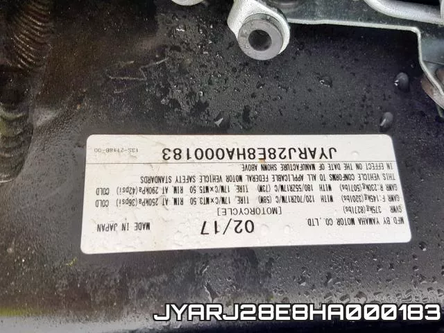 JYARJ28E8HA000183 фото 2