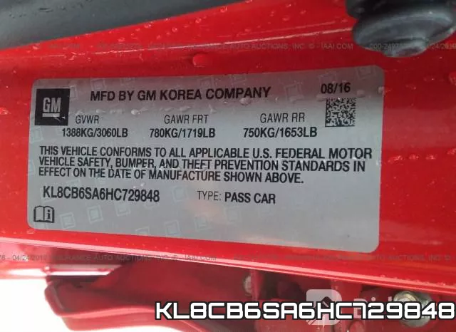 KL8CB6SA6HC729848 фото 10