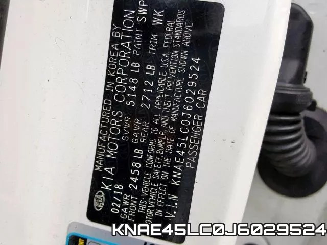 KNAE45LC0J6029524 фото 2