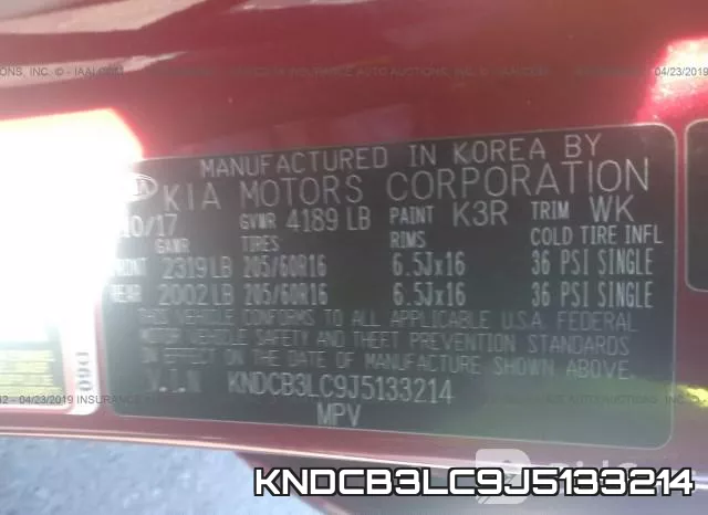 KNDCB3LC9J5133214 фото 10
