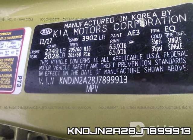 KNDJN2A28J7899913 фото 9