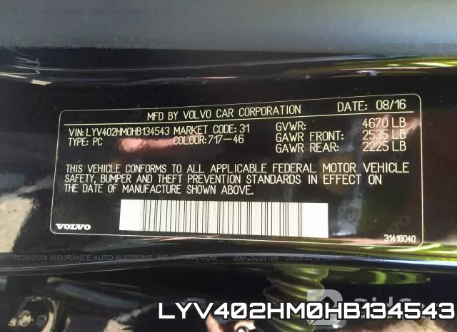 LYV402HM0HB134543 фото 10