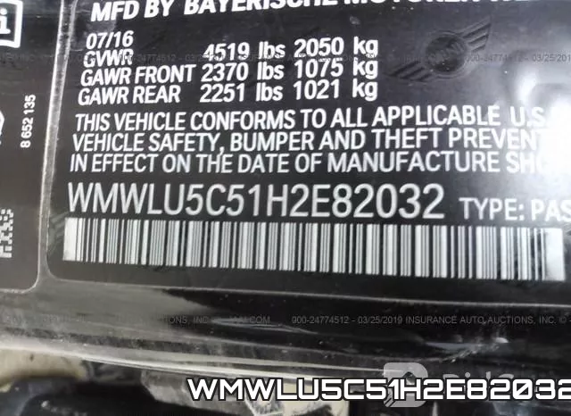 WMWLU5C51H2E82032 фото 10