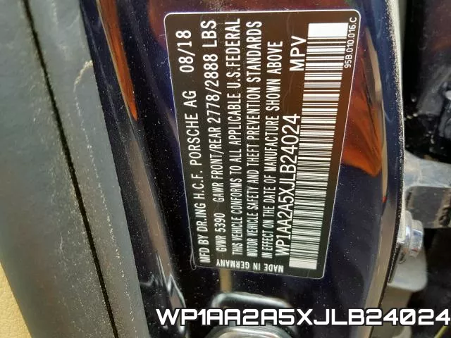 WP1AA2A5XJLB24024 фото 2