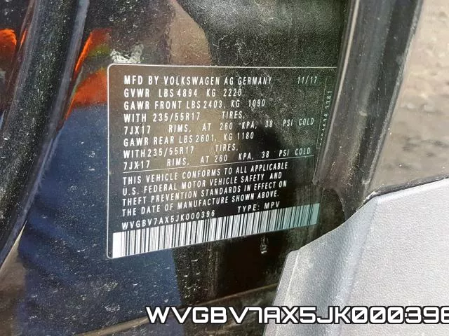 WVGBV7AX5JK000396 фото 2