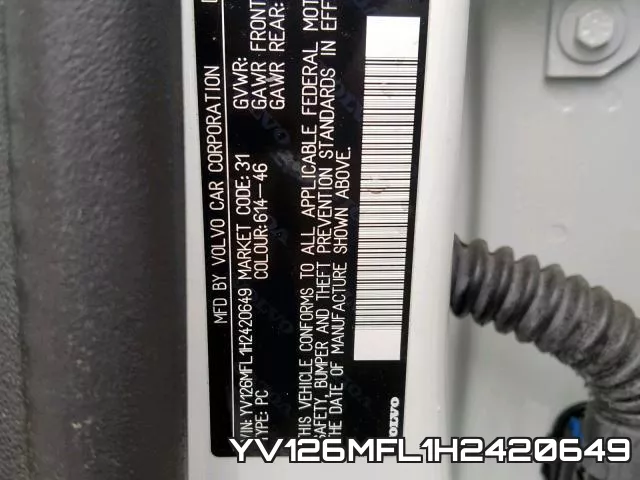 YV126MFL1H2420649 фото 2