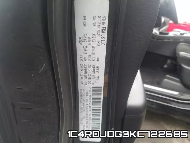 1C4RDJDG3KC722685 фото 2