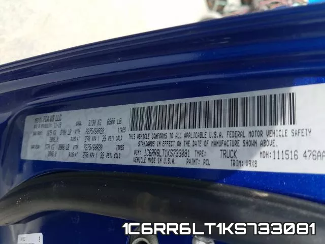 1C6RR6LT1KS733081 фото 2