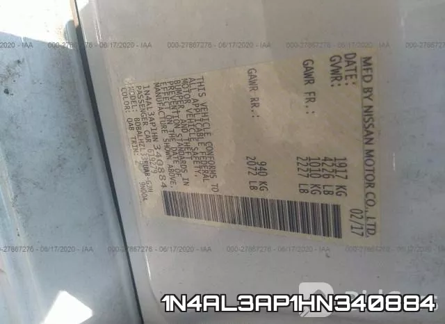 1N4AL3AP1HN340884 фото 10