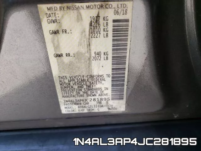 1N4AL3AP4JC281895 фото 2