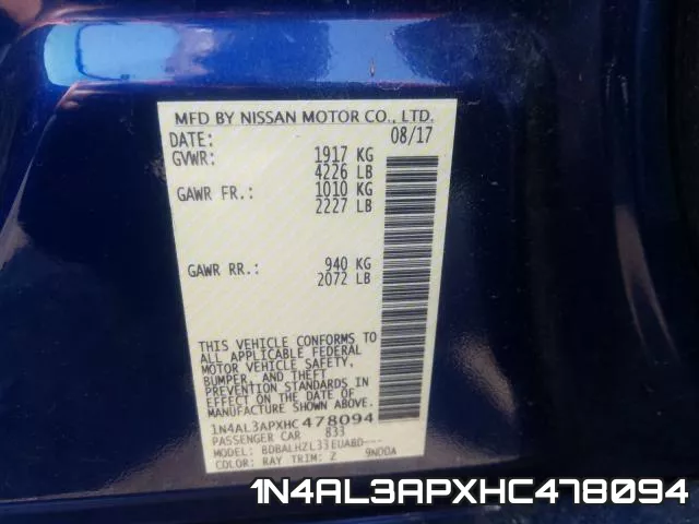 1N4AL3APXHC478094 фото 2