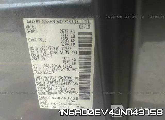 1N6AD0EV4JN743758 фото 10