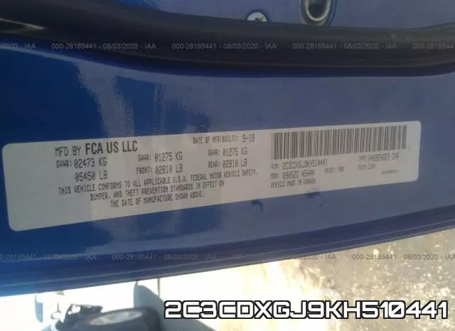 2C3CDXGJ9KH510441 фото 9