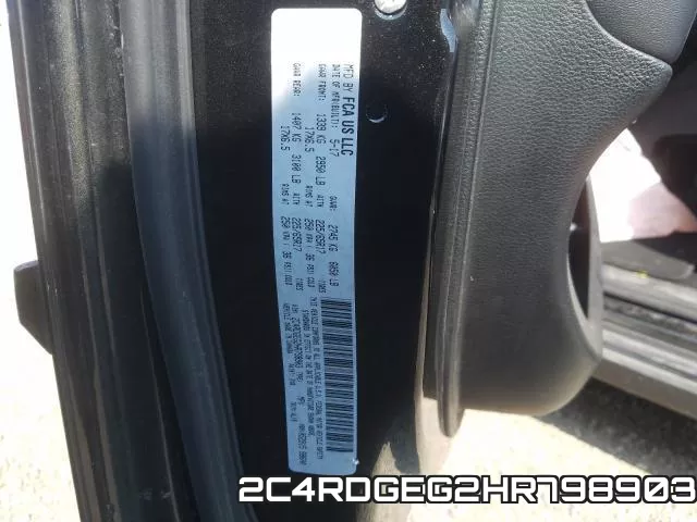 2C4RDGEG2HR798903 фото 2