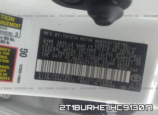 2T1BURHE7HC913017 фото 10