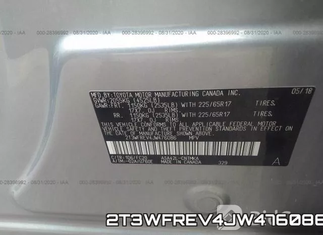 2T3WFREV4JW476086 фото 10