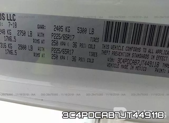 3C4PDCAB7JT449118 фото 10