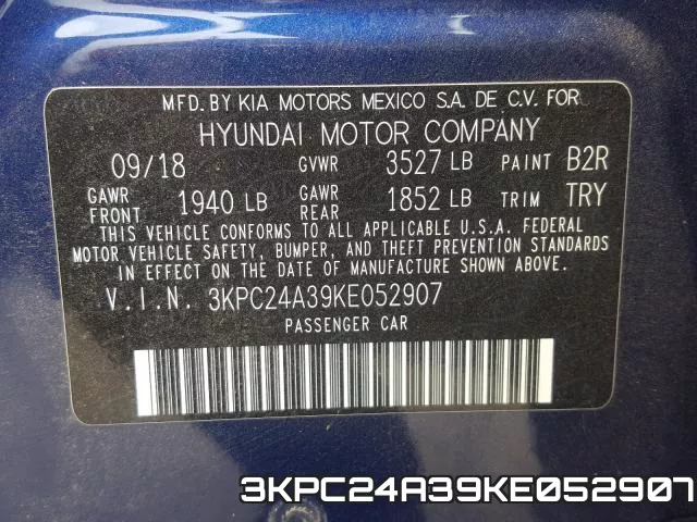 3KPC24A39KE052907 фото 2