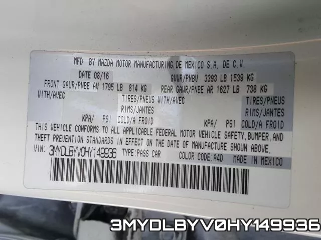 3MYDLBYV0HY149936 фото 2