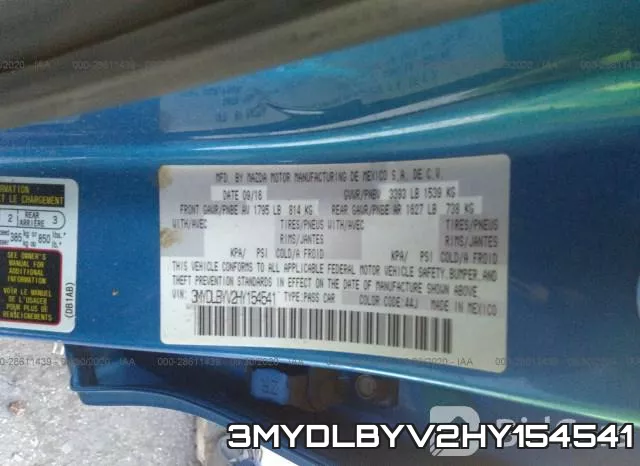 3MYDLBYV2HY154541 фото 10