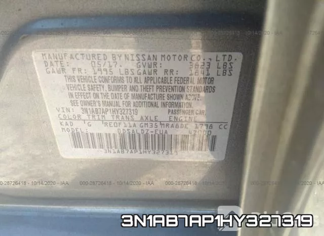 3N1AB7AP1HY327319 фото 10