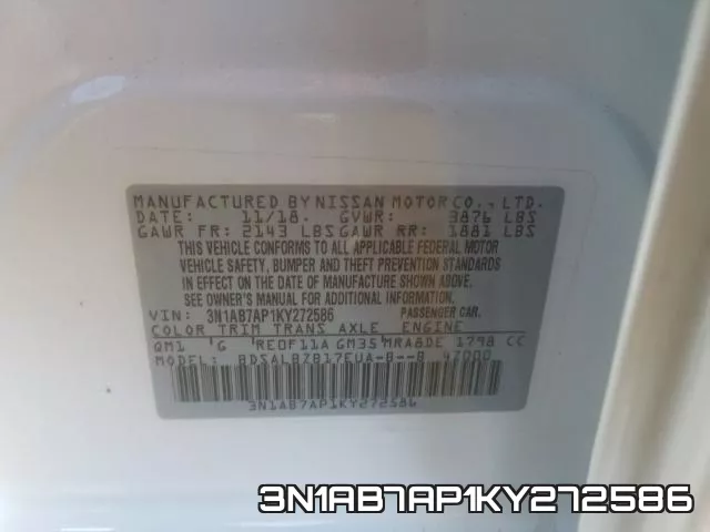 3N1AB7AP1KY272586 фото 2