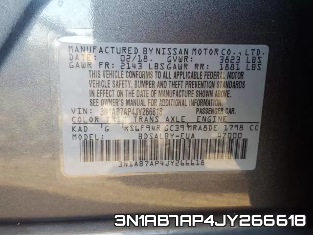 3N1AB7AP4JY266618 фото 2