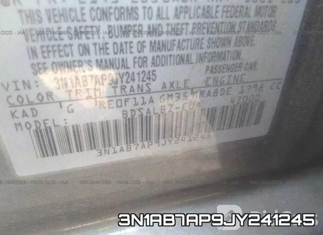 3N1AB7AP9JY241245 фото 10