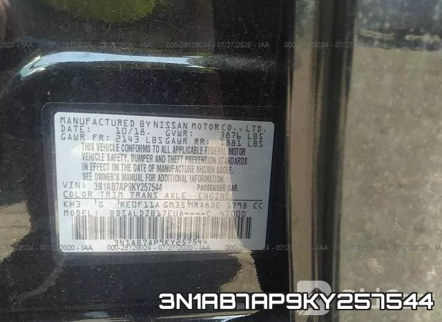 3N1AB7AP9KY257544 фото 10