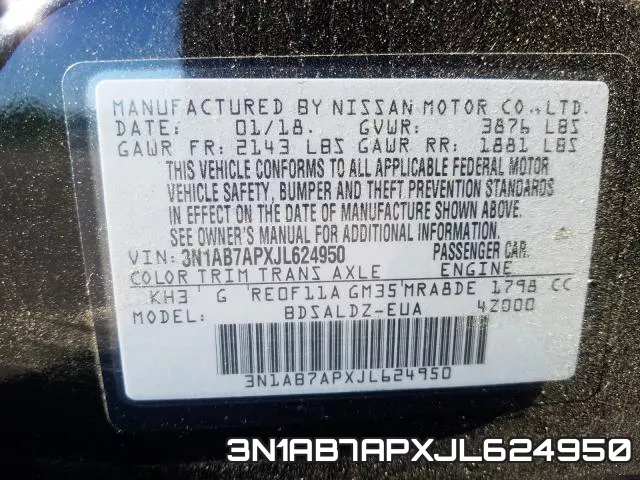 3N1AB7APXJL624950 фото 2