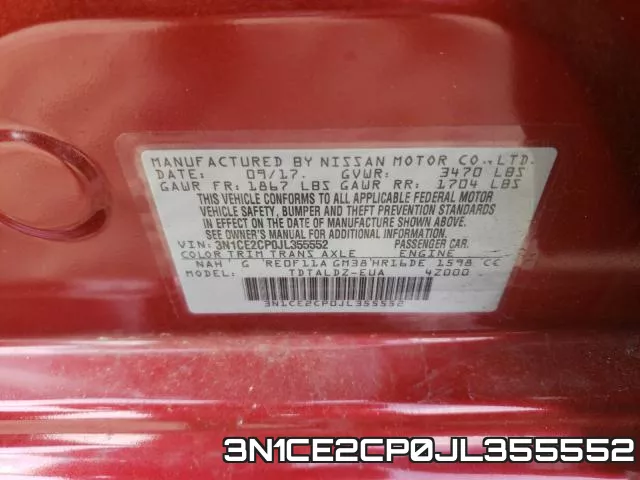3N1CE2CP0JL355552 фото 2