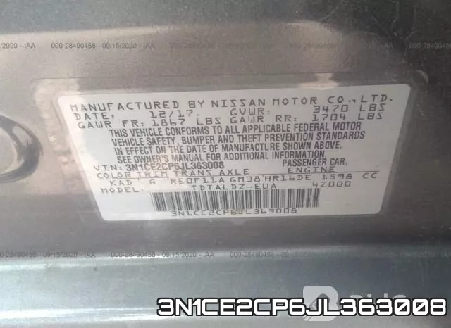 3N1CE2CP6JL363008 фото 10