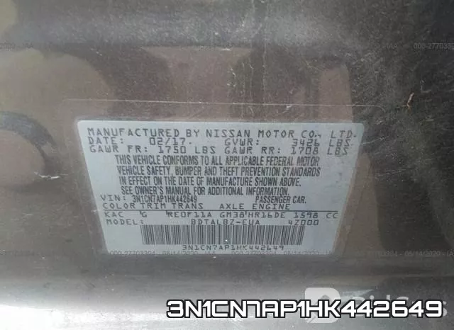 3N1CN7AP1HK442649 фото 9