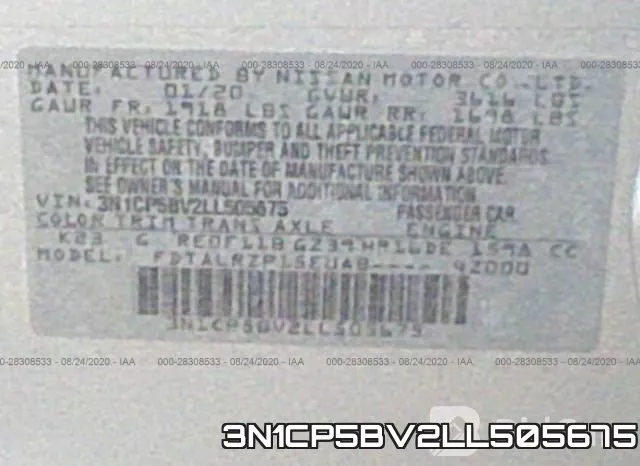 3N1CP5BV2LL505675 фото 10