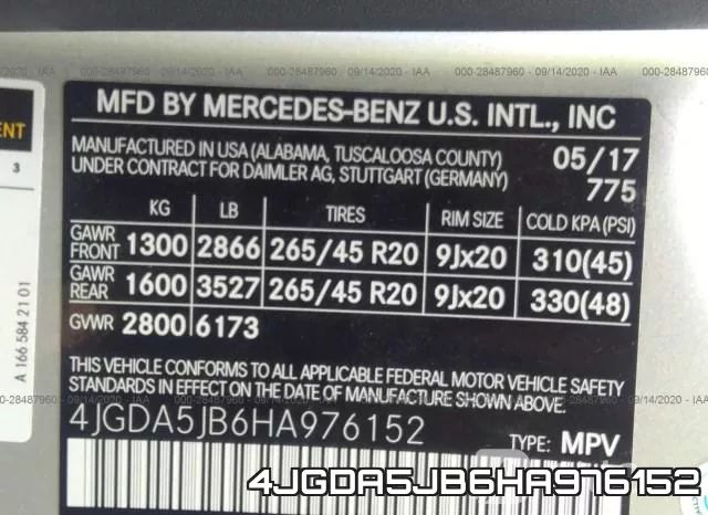 4JGDA5JB6HA976152 фото 10