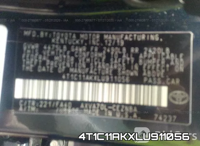 4T1C11AKXLU911056 фото 10