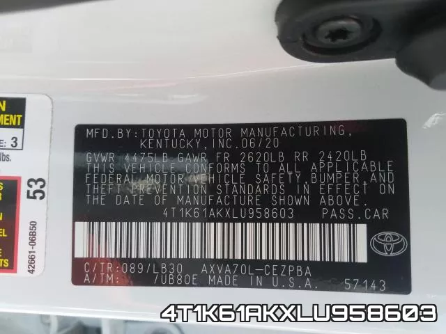 4T1K61AKXLU958603 фото 2