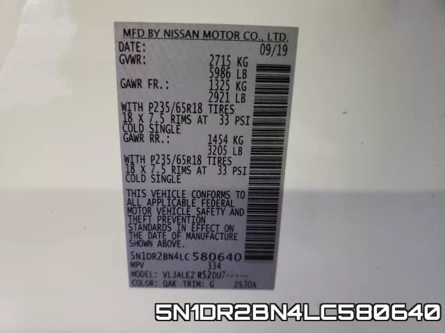 5N1DR2BN4LC580640 фото 2