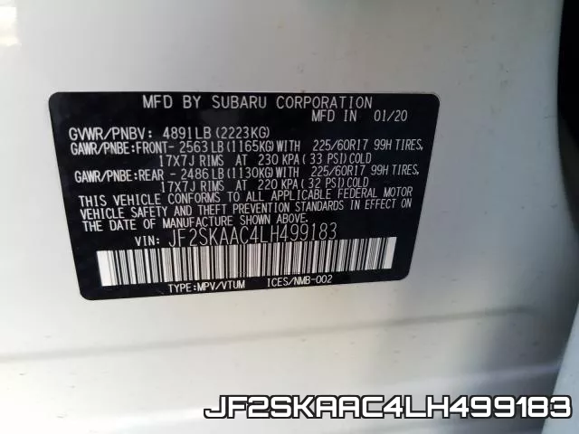JF2SKAAC4LH499183 фото 2