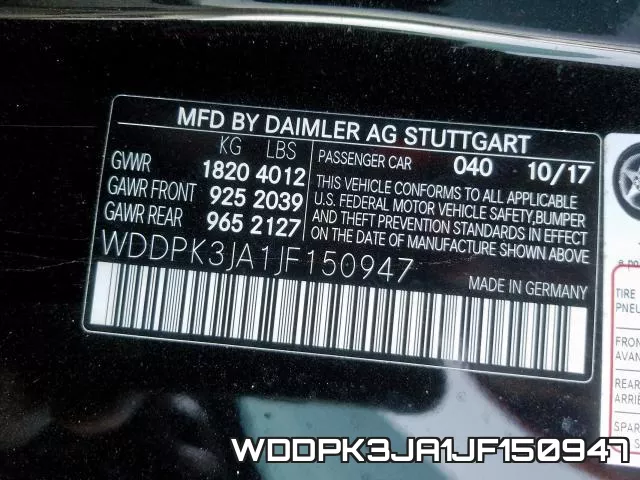 WDDPK3JA1JF150947 фото 2