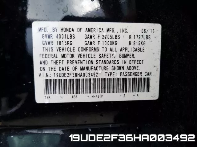 19UDE2F36HA003492 фото 2