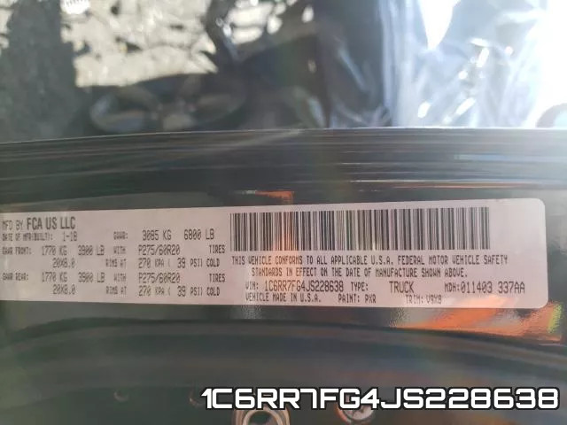 1C6RR7FG4JS228638 фото 2