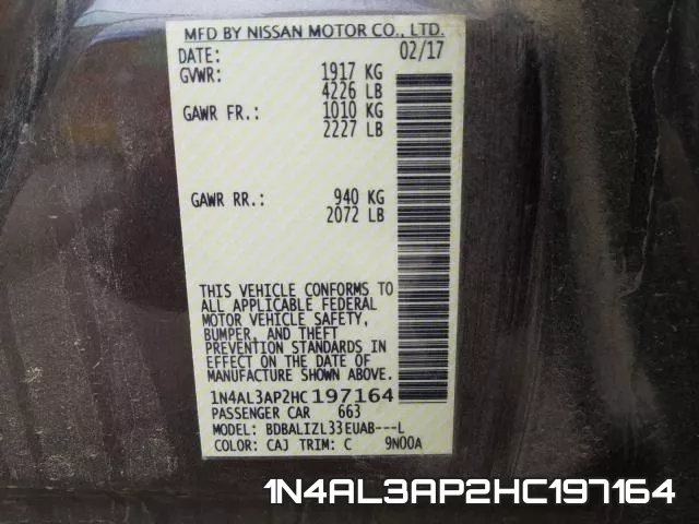 1N4AL3AP2HC197164 фото 2