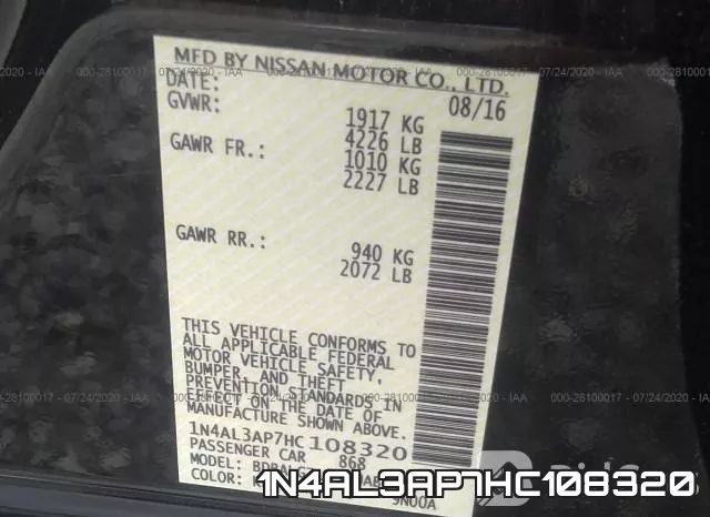 1N4AL3AP7HC108320 фото 10