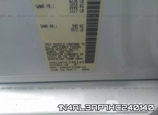 1N4AL3AP7HC240140 фото 10