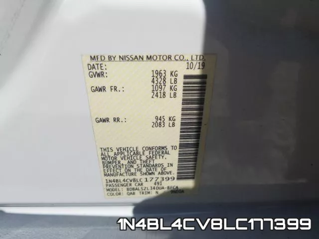 1N4BL4CV8LC177399 фото 2