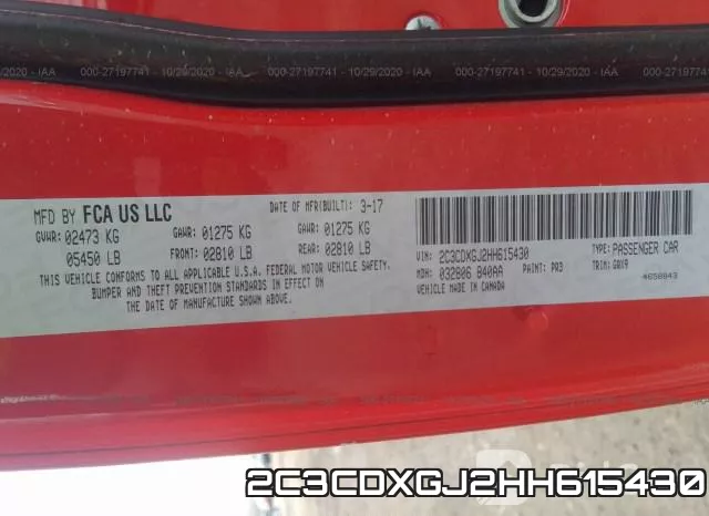2C3CDXGJ2HH615430 фото 10