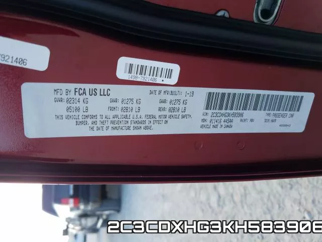 2C3CDXHG3KH583906 фото 2